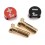 1UP Racing LowPro Bullet Plug Grips w/4mm Bullets (Black/Red) 190431